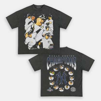 Unisex-Adult Ultra Cotton Washed T-Shirt Graphic 2009 WORLD SERIES CHAMPS - YANKEES TEE 