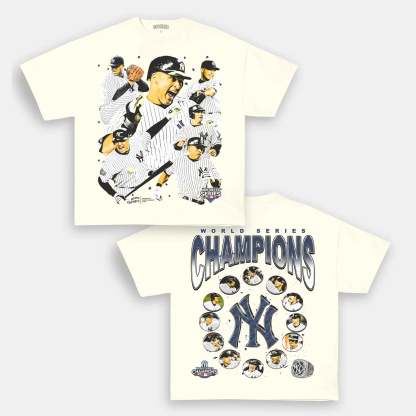 Unisex-Adult Ultra Cotton Washed T-Shirt Graphic 2009 WORLD SERIES CHAMPS - YANKEES TEE 