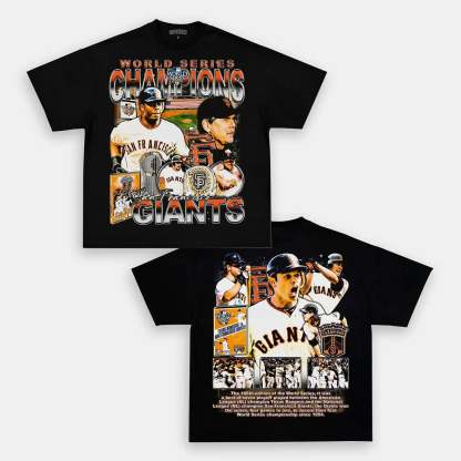 Unisex-Adult Ultra Cotton Washed T-Shirt Graphic 2010 WORLD SERIES CHAMPS - GIANTS TEE 