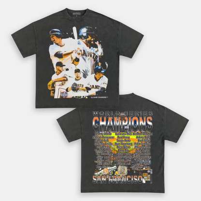 Unisex-Adult Ultra Cotton Washed T-Shirt Graphic  2012 WORLD SERIES CHAMPS - GIANTS TEE - [DS] 