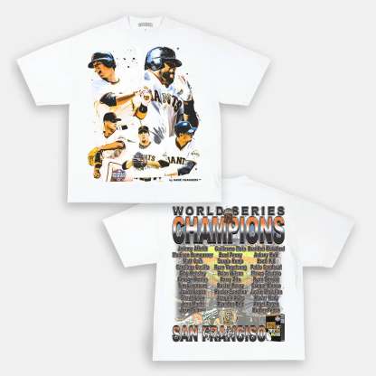 Unisex-Adult Ultra Cotton Washed T-Shirt Graphic  2012 WORLD SERIES CHAMPS - GIANTS TEE - [DS] 