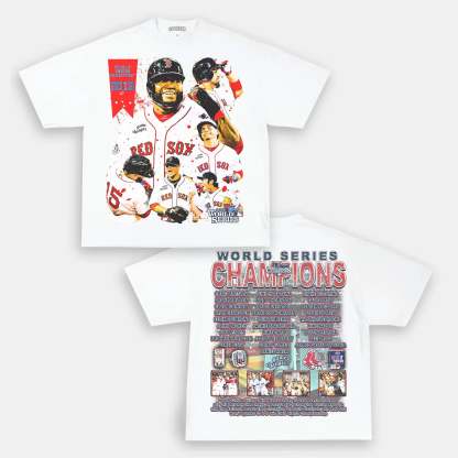 Unisex-Adult Ultra Cotton Washed T-Shirt Graphic  2013 WORLD SERIES CHAMPS - RED SOX TEE - [DS] 
