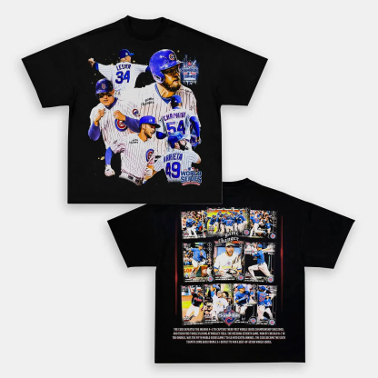 T-Shirt 2016 WORLD SERIES CHAMPS - CUBS TEE Cotton Washed | TIDESENCE