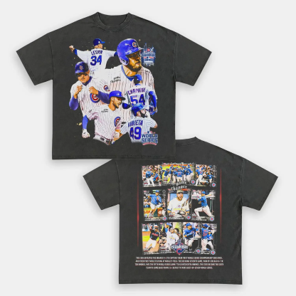 T-Shirt 2016 WORLD SERIES CHAMPS - CUBS TEE Cotton Washed | TIDESENCE
