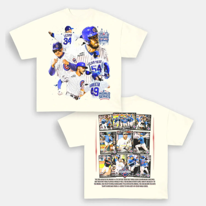 T-Shirt 2016 WORLD SERIES CHAMPS - CUBS TEE Cotton Washed | TIDESENCE