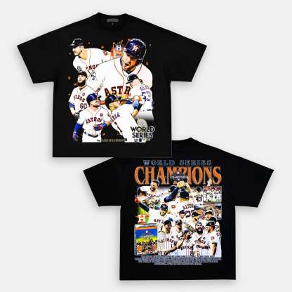 Unisex-Adult Ultra Cotton Washed T-Shirt Graphic 2017 WORLD SERIES CHAMPS - ASTROS TEE
