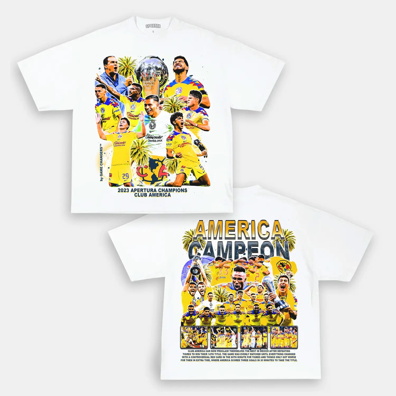 Unisex-Adult Ultra Cotton Washed T-Shirt Graphic  2023 APERTURA CHAMPIONS TEE - [DS] 