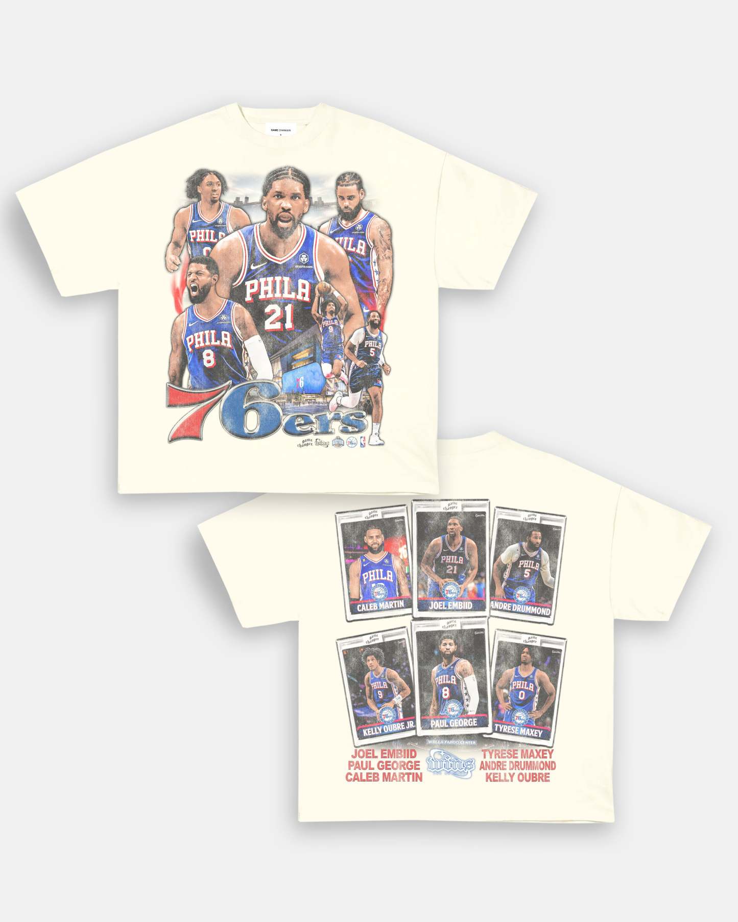 Unisex-Adult Ultra Cotton Washed T-Shirt Graphic 2024 76ERS TEE