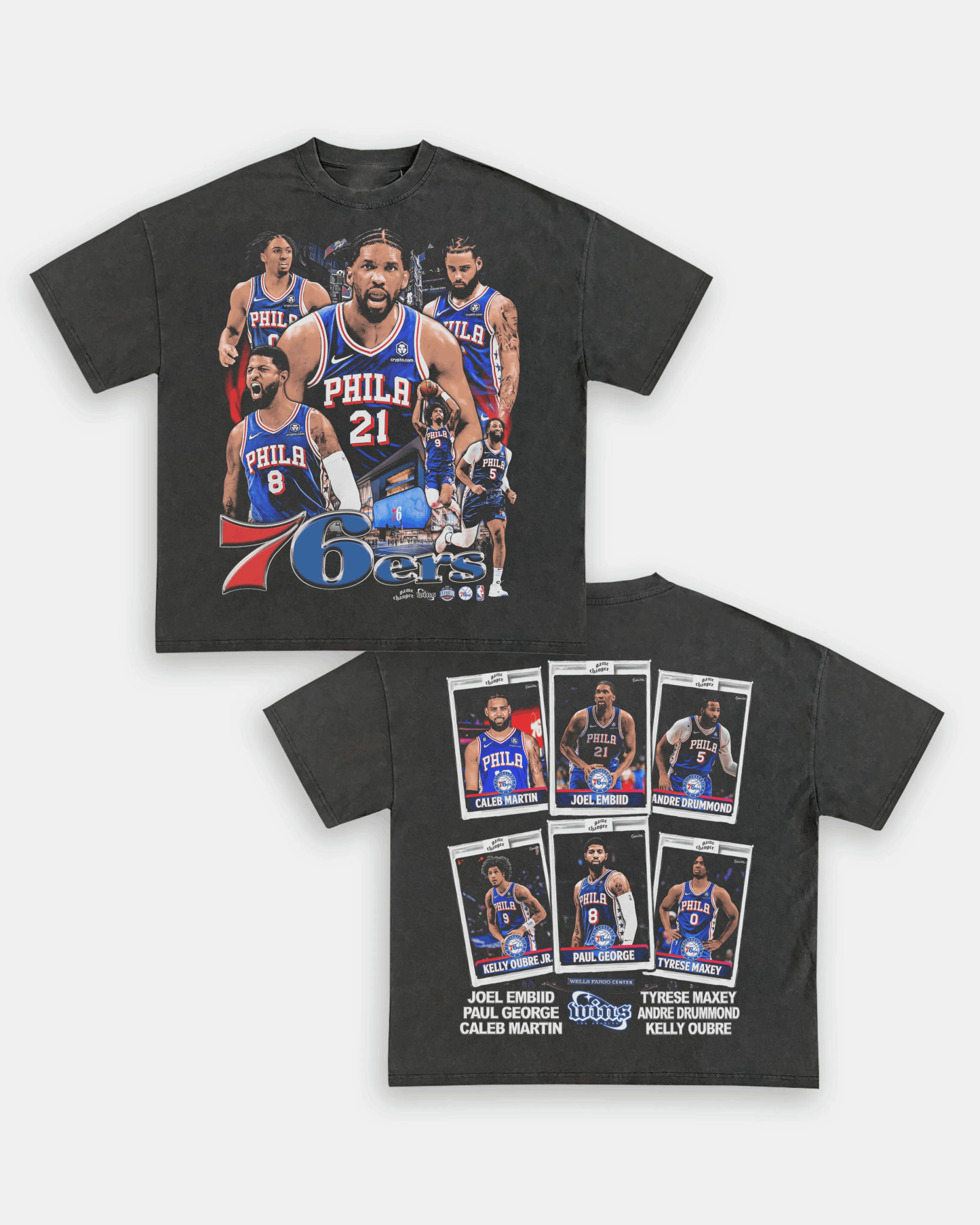 Unisex-Adult Ultra Cotton Washed T-Shirt Graphic 2024 76ERS TEE