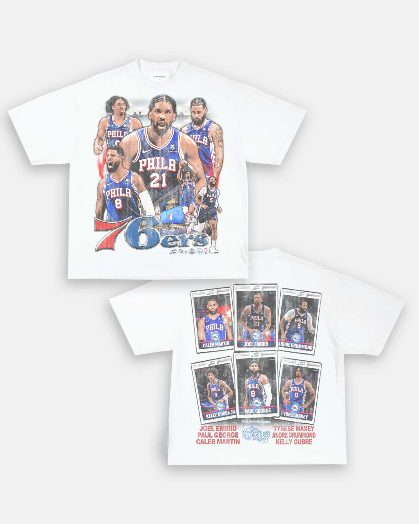 Unisex-Adult Ultra Cotton Washed T-Shirt Graphic 2024 76ERS TEE