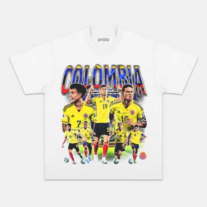 Unisex-Adult Ultra Cotton Washed T-Shirt Graphic 2024 COLOMBIA TEE 
