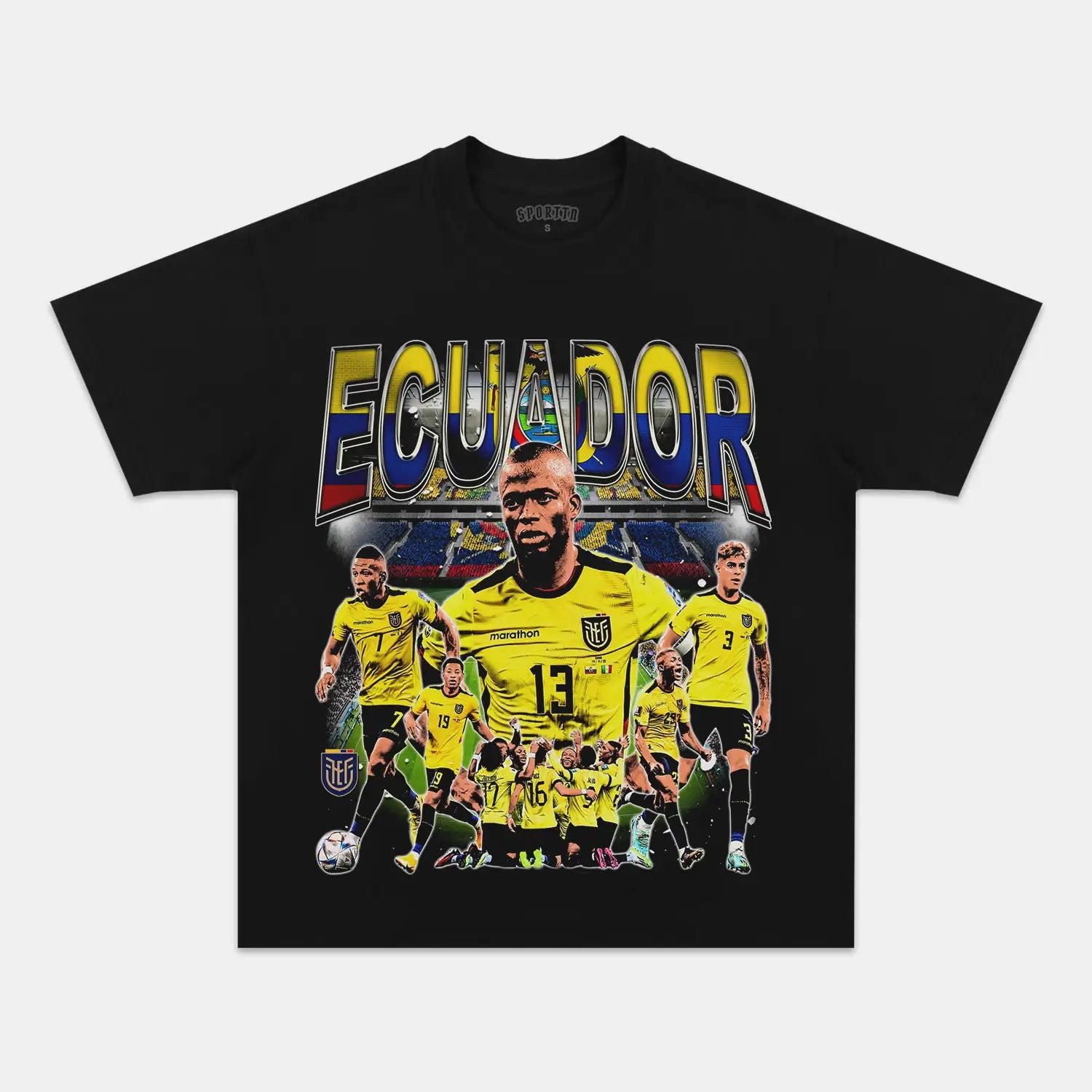 Unisex-Adult Ultra Cotton Washed T-Shirt Graphic  2024 ECUADOR TEE 