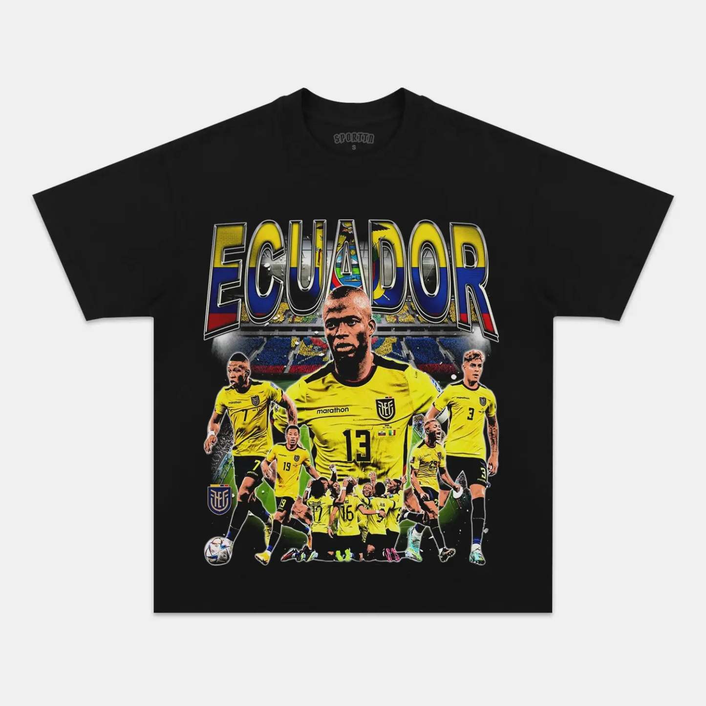 Unisex-Adult Ultra Cotton Washed T-Shirt Graphic  2024 ECUADOR TEE 
