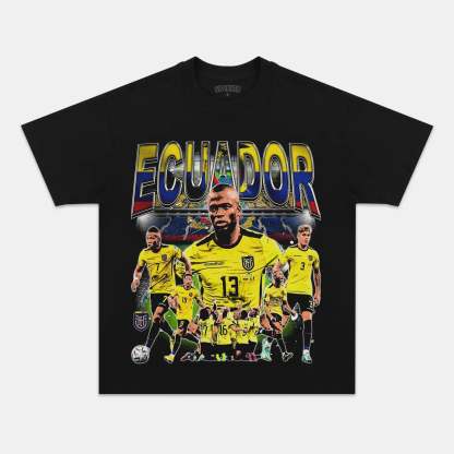 Unisex-Adult Ultra Cotton Washed T-Shirt Graphic  2024 ECUADOR TEE 