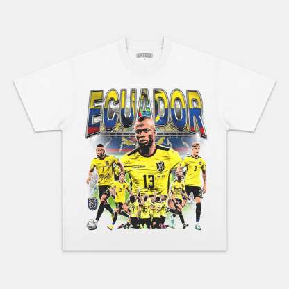 Unisex-Adult Ultra Cotton Washed T-Shirt Graphic  2024 ECUADOR TEE 