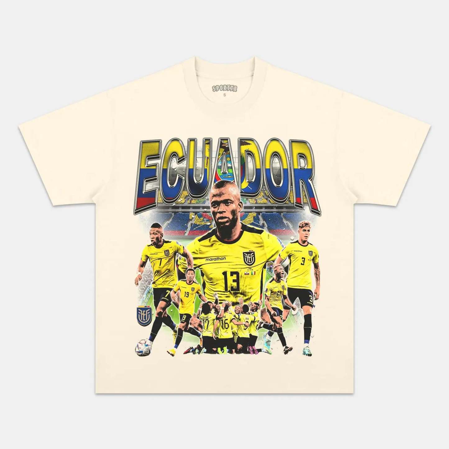 Unisex-Adult Ultra Cotton Washed T-Shirt Graphic  2024 ECUADOR TEE 