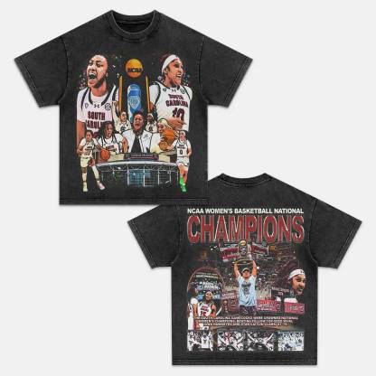 Unisex-Adult Ultra Cotton Washed T-Shirt Graphic 2024 SC GAMECOCKS TEE 