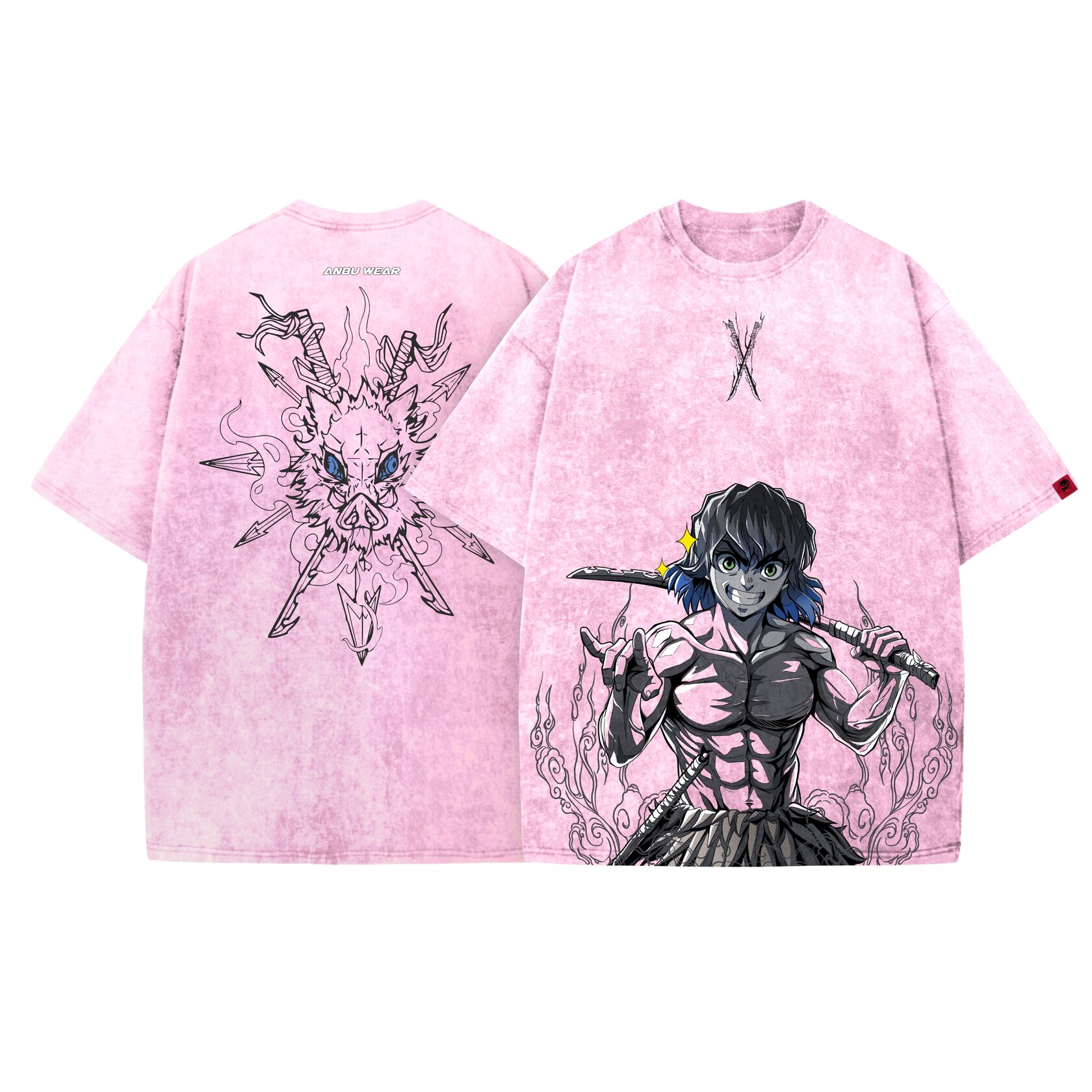 Demon Slayer Washed T-shirt / INOSUKE