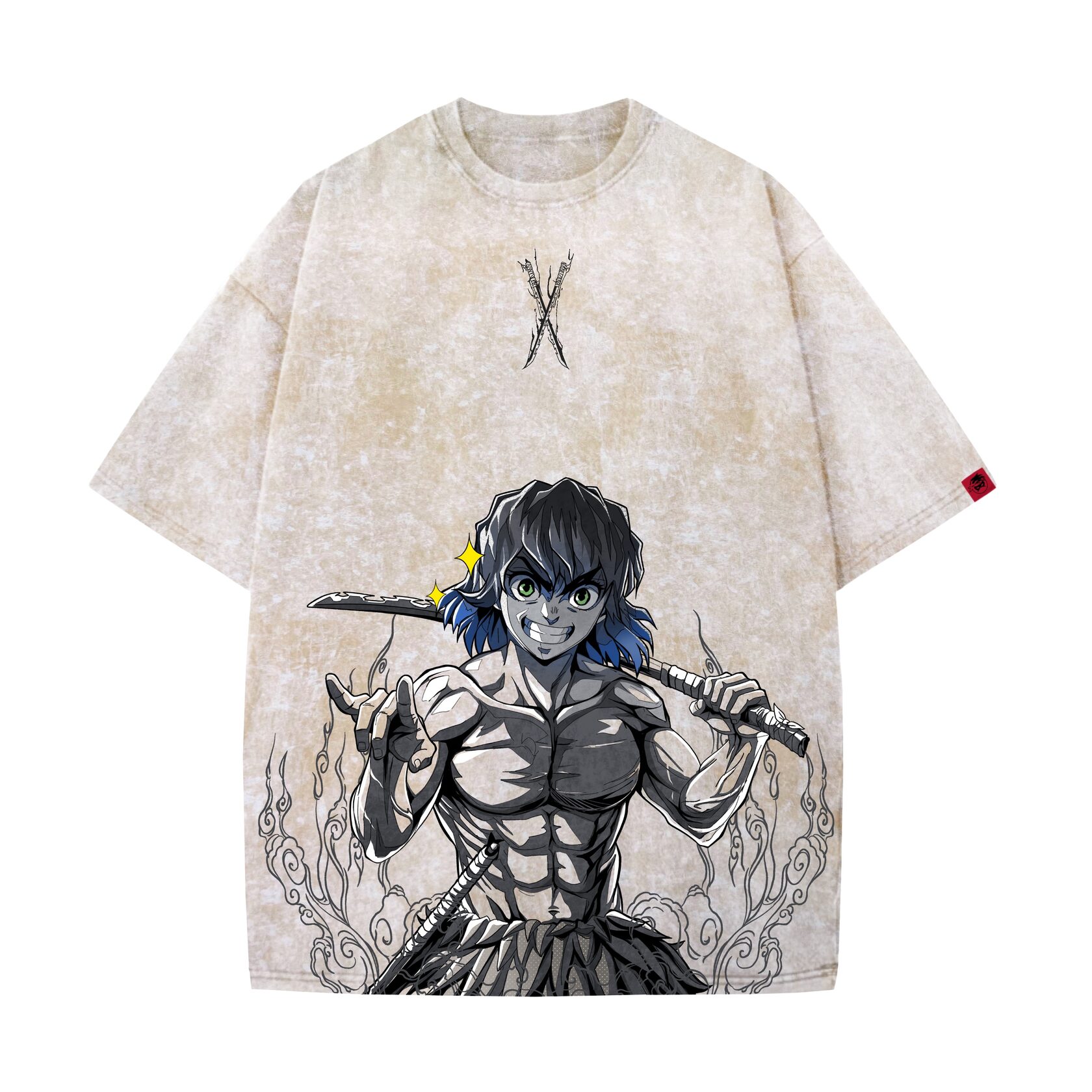 Demon Slayer Washed T-shirt / INOSUKE