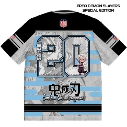Anime Demon Slayer Jersey Oversize Gyomei Himejima No 20 Kimetsu No Yaiba Kaos 