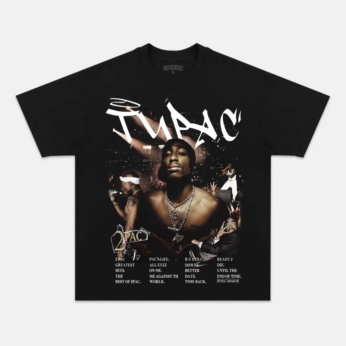 Unisex-Adult Ultra Cotton Washed T-Shirt Graphic 2PAC VINTAGE TEE 