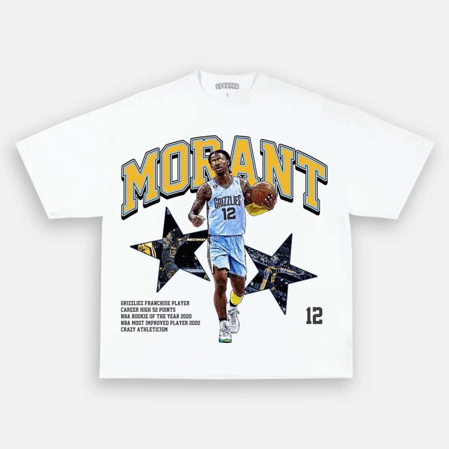 Unisex-Adult Ultra Cotton Washed T-Shirt Graphic Morant TEE