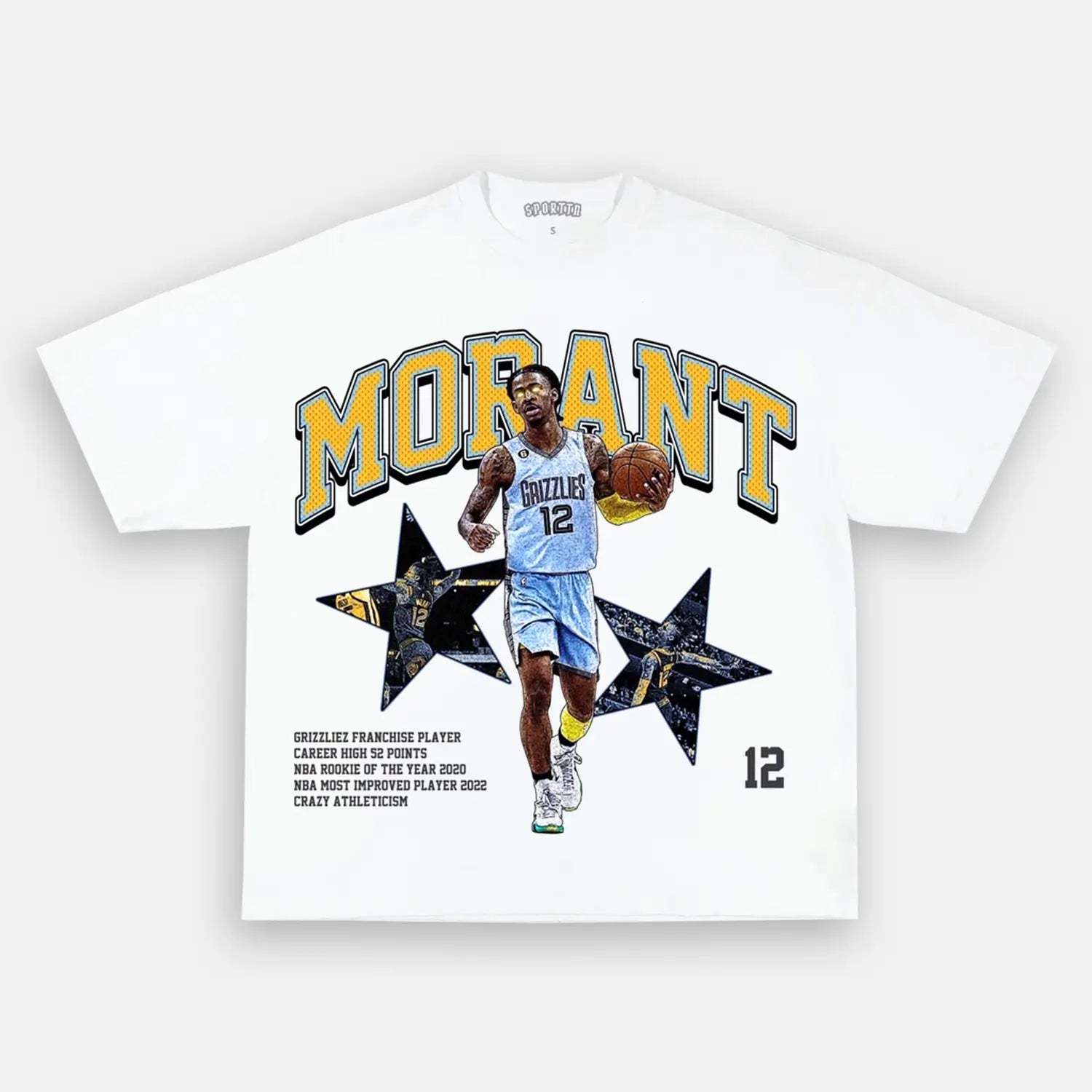 Unisex-Adult Ultra Cotton Washed T-Shirt Graphic Morant TEE