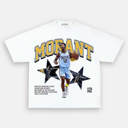 Unisex-Adult Ultra Cotton Washed T-Shirt Graphic  Morant TEE 