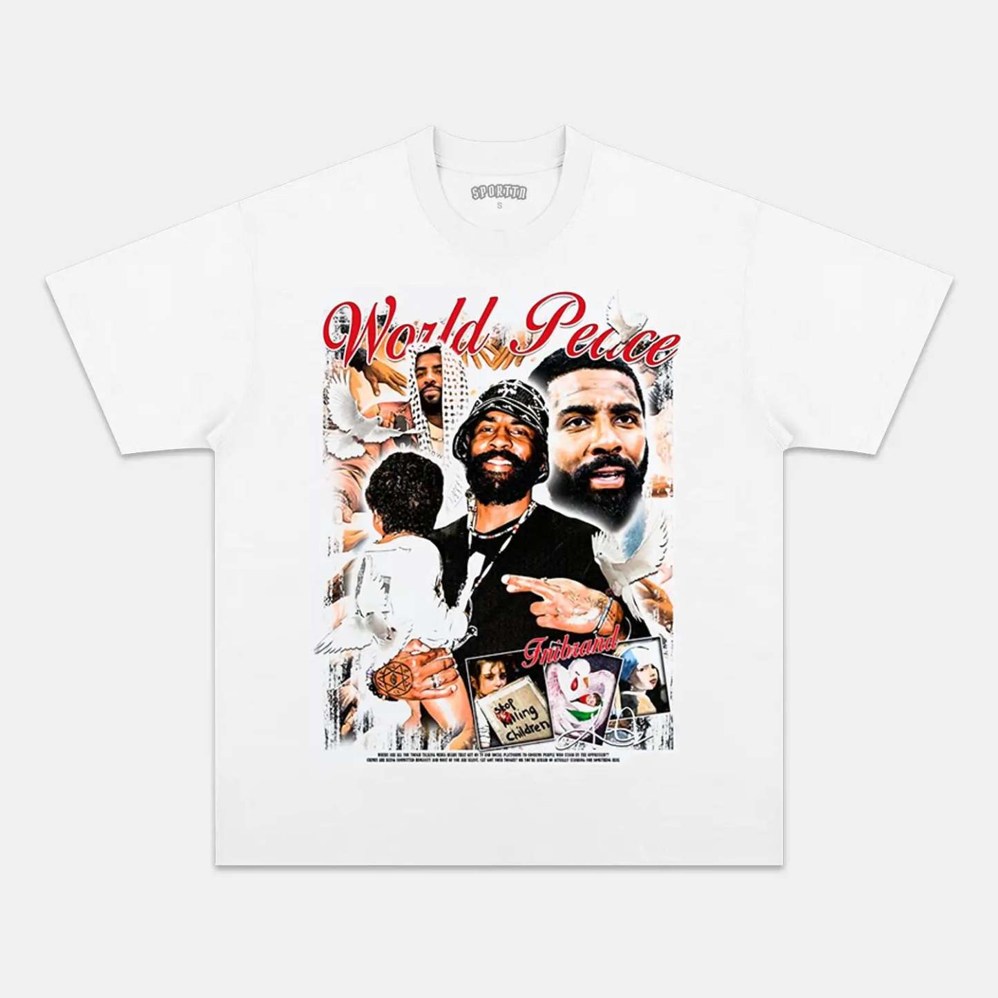Unisex-Adult Ultra Cotton Washed T-Shirt Graphic KYRIE IRVING V2 VINTAGE TEE
