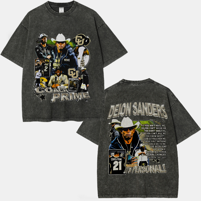 Unisex-Adult Ultra Cotton Washed T-Shirt Graphic  COACH PRIME TEE 