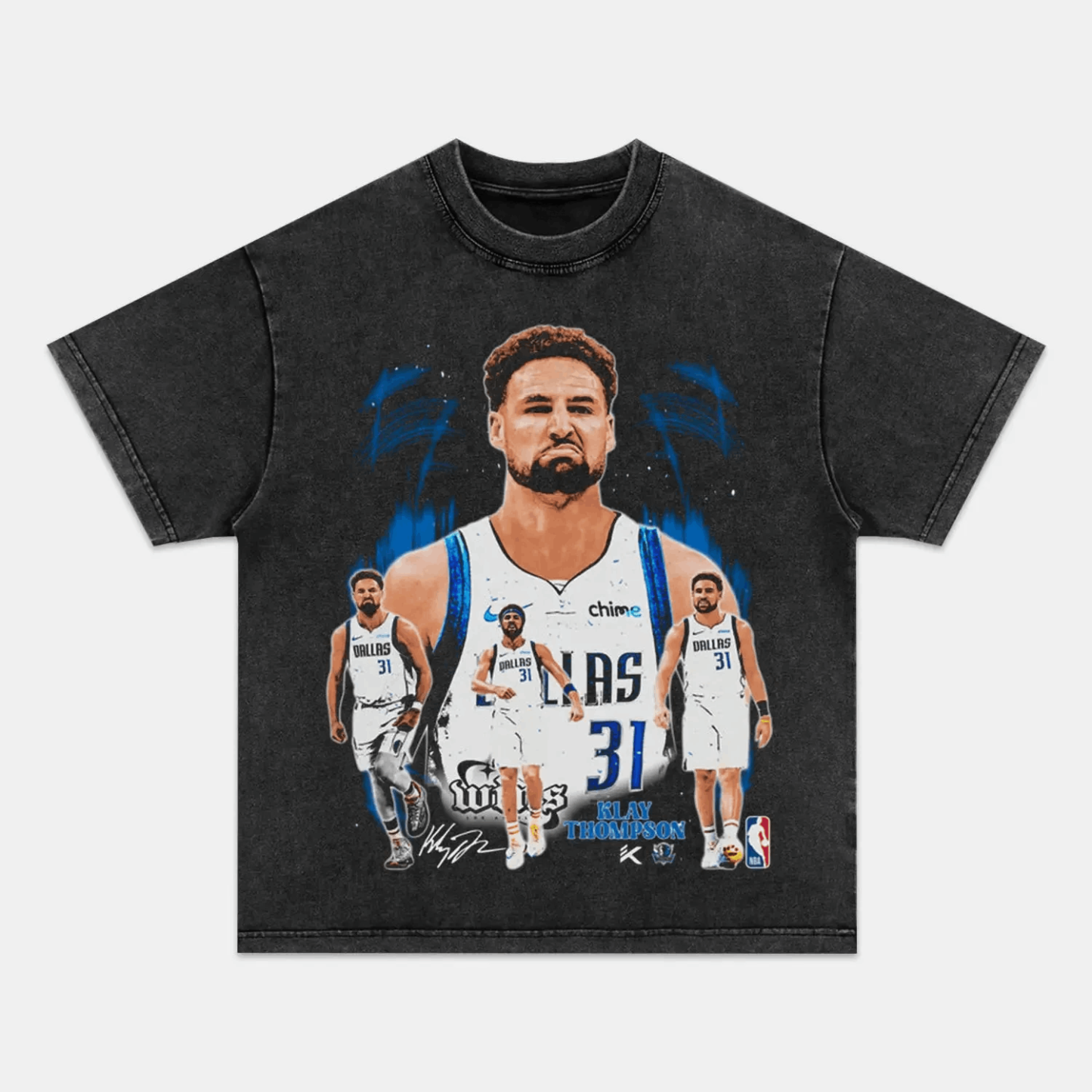 Unisex-Adult Ultra Cotton Washed T-Shirt Graphic KLAY THOMPSON MAVS TEE