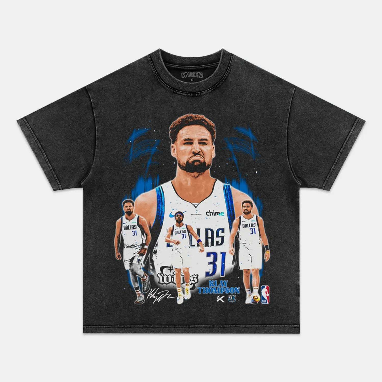 Unisex-Adult Ultra Cotton Washed T-Shirt Graphic KLAY THOMPSON MAVS TEE