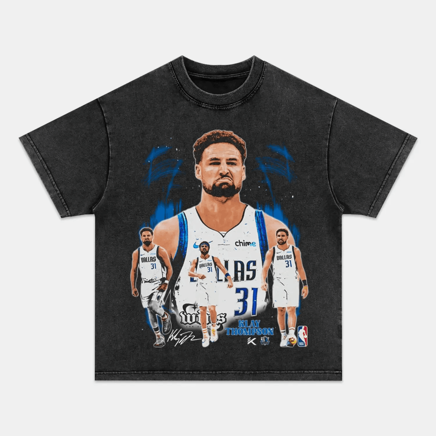 Unisex-Adult Ultra Cotton Washed T-Shirt Graphic KLAY THOMPSON MAVS TEE