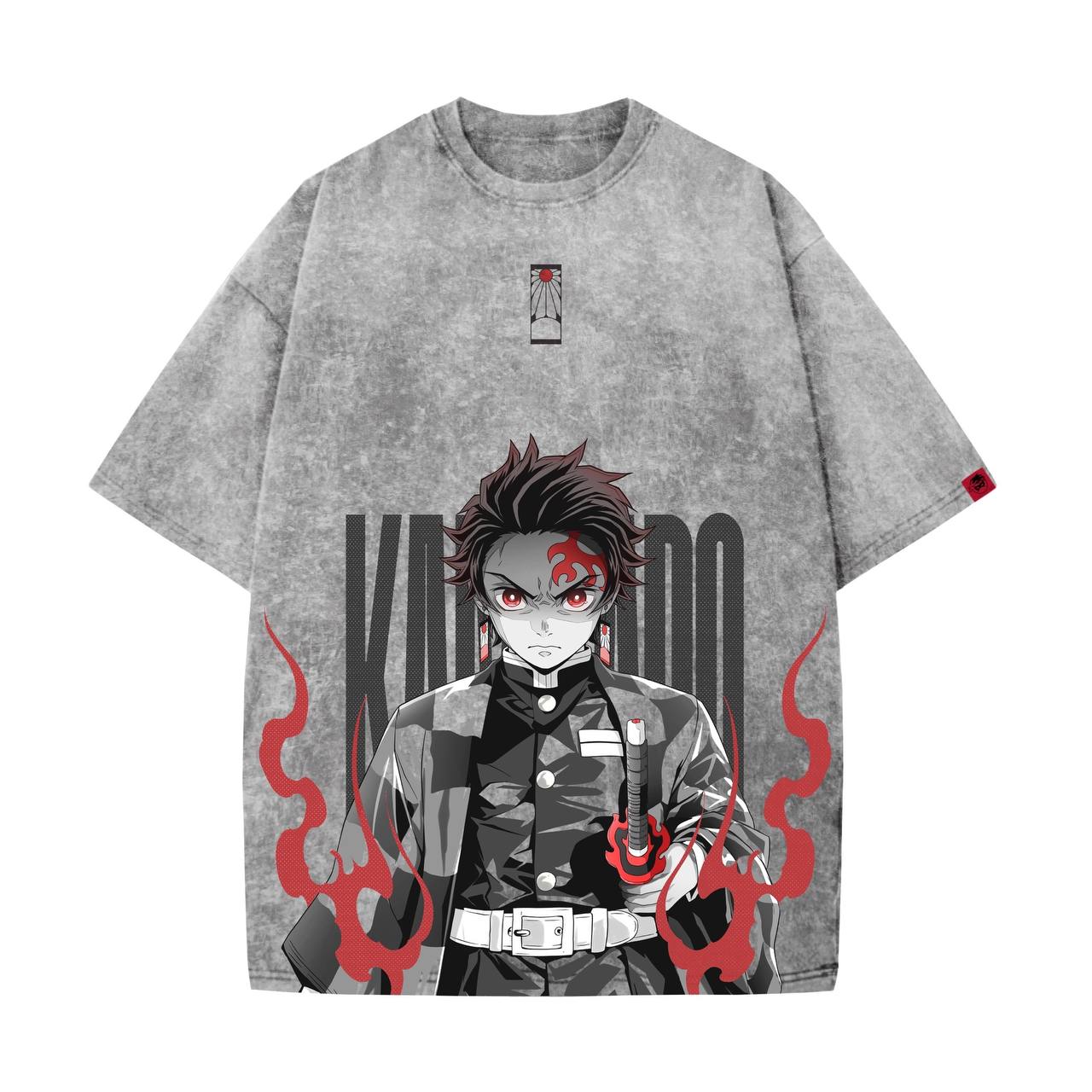 Demon Slayer Washed T-shirt / TANJIRO