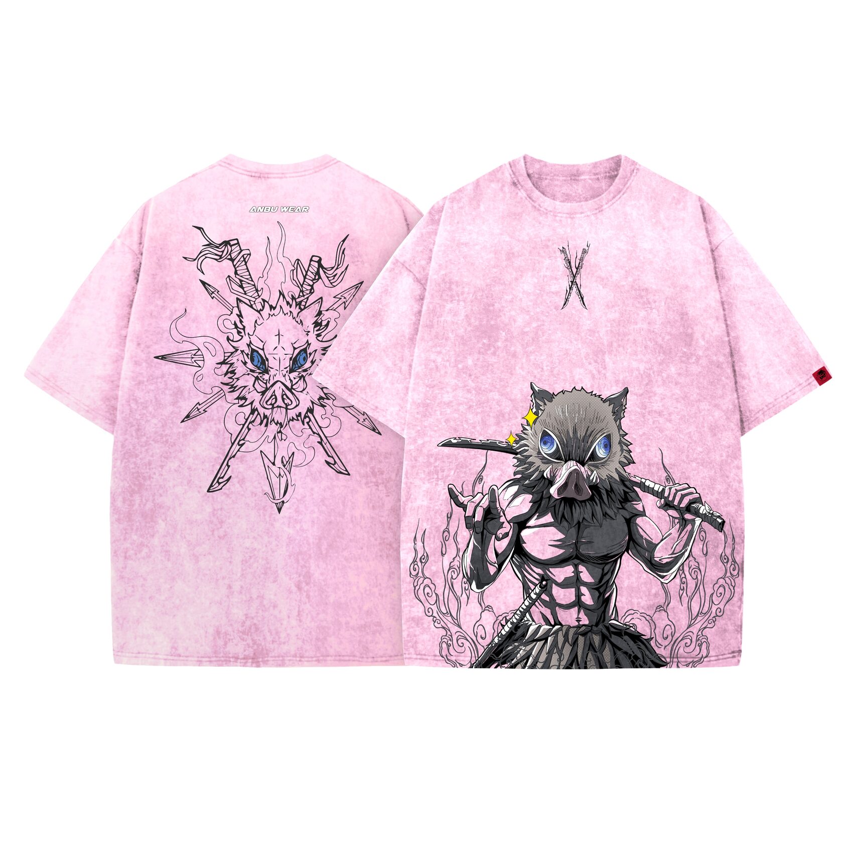 Demon Slayer Washed T-shirt / INOSUKE v2