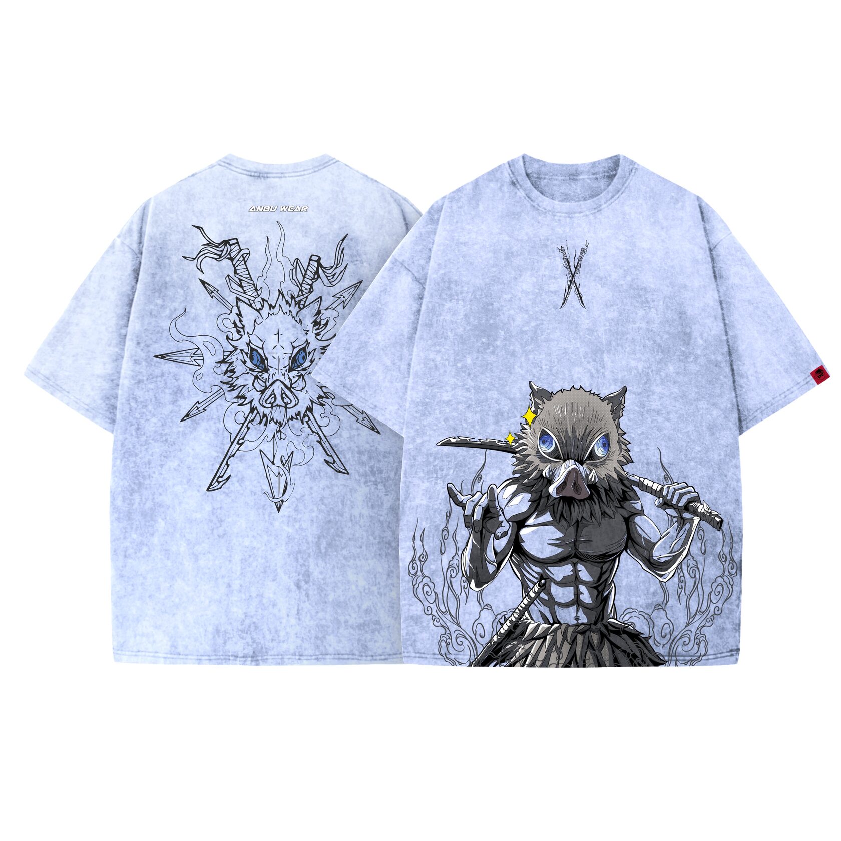Demon Slayer Washed T-shirt / INOSUKE v2