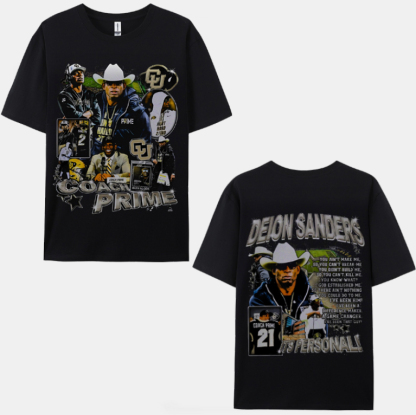 Unisex-Adult Ultra Cotton Washed T-Shirt Graphic  COACH PRIME TEE 