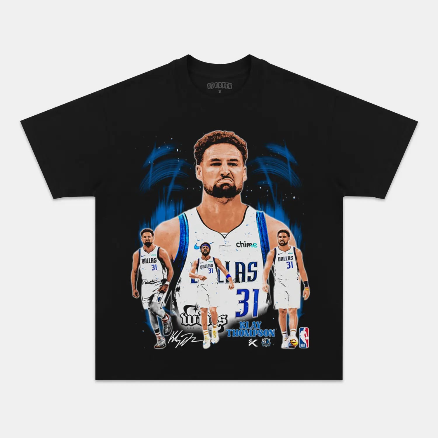 Unisex-Adult Ultra Cotton Washed T-Shirt Graphic  KLAY THOMPSON MAVS TEE 