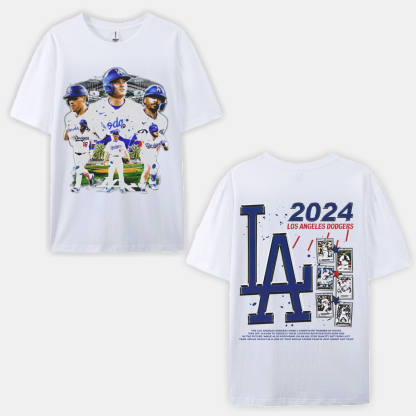 Unisex-Adult Ultra Cotton Washed T-Shirt Graphic  2024 DODGERS TEE 