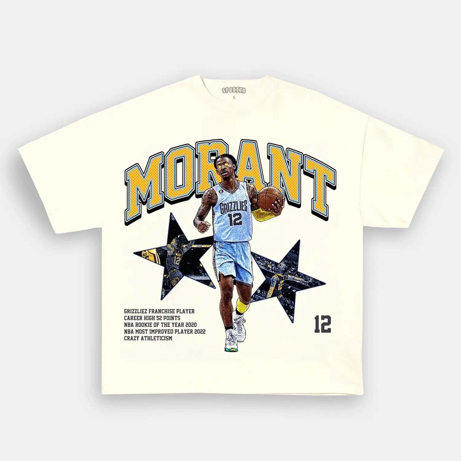 Unisex-Adult Ultra Cotton Washed T-Shirt Graphic Morant TEE