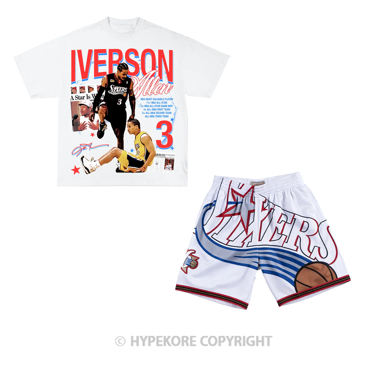 Iverson's "step" short-sleeved printed casual suit