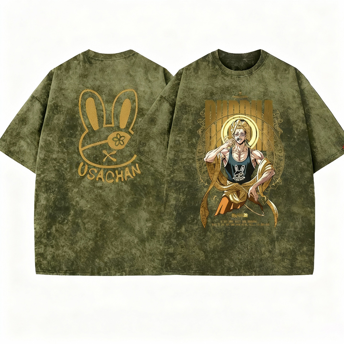 USACHAN and Record of Ragnarok Vintage washed T-shirt