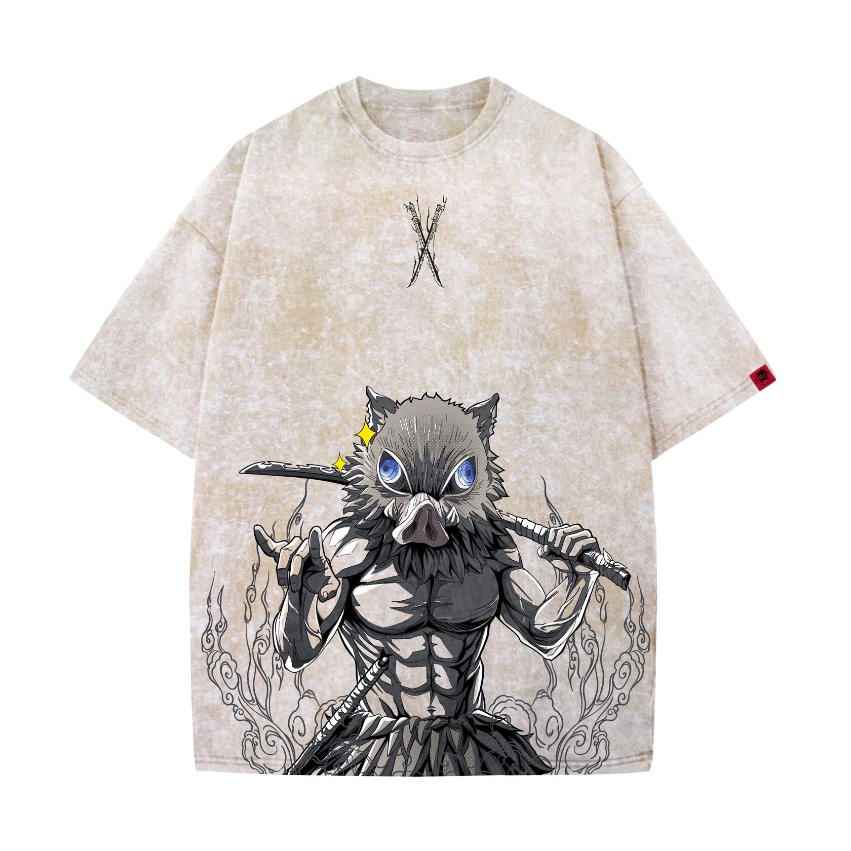 Demon Slayer Washed T-shirt / INOSUKE v2