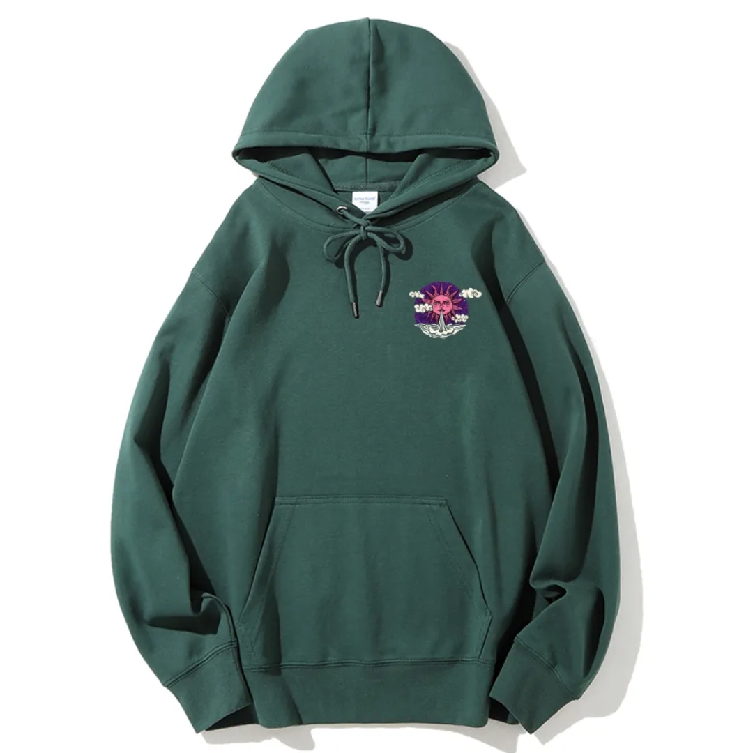  Hoodie | Retro Hippie Sun Hoodie for Men and Women | TIDESENCE