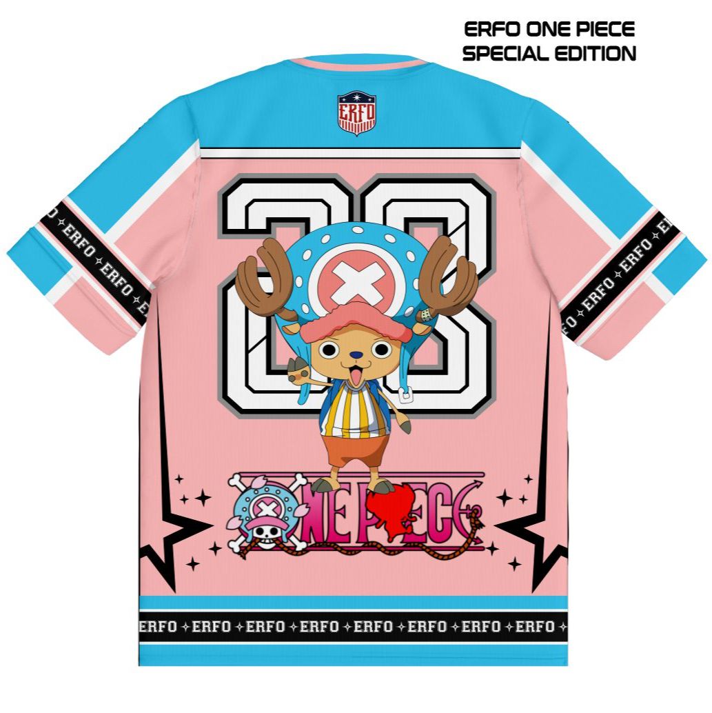Jersey Anime One Piece Chopper No. 28 - Kaos Full Print Manga Pria Wanita