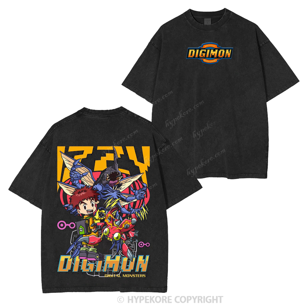 digimon Unisex Washed T-shirt