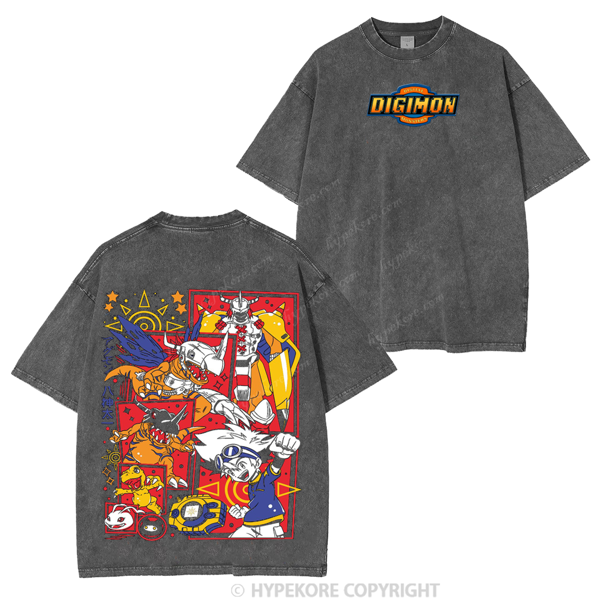 digimon Unisex Washed T-shirt