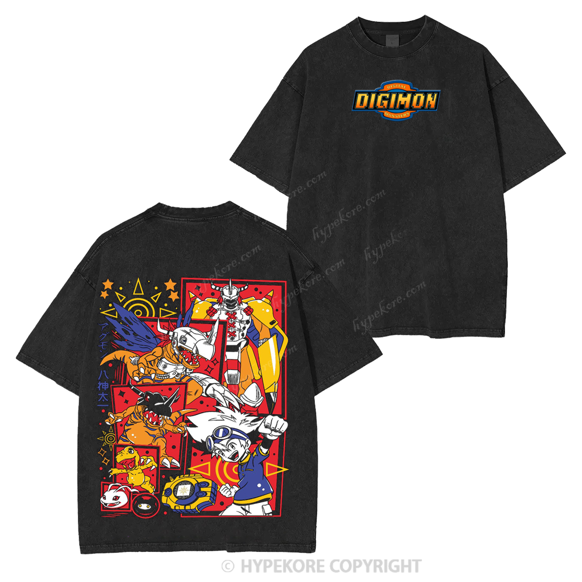 digimon Unisex Washed T-shirt