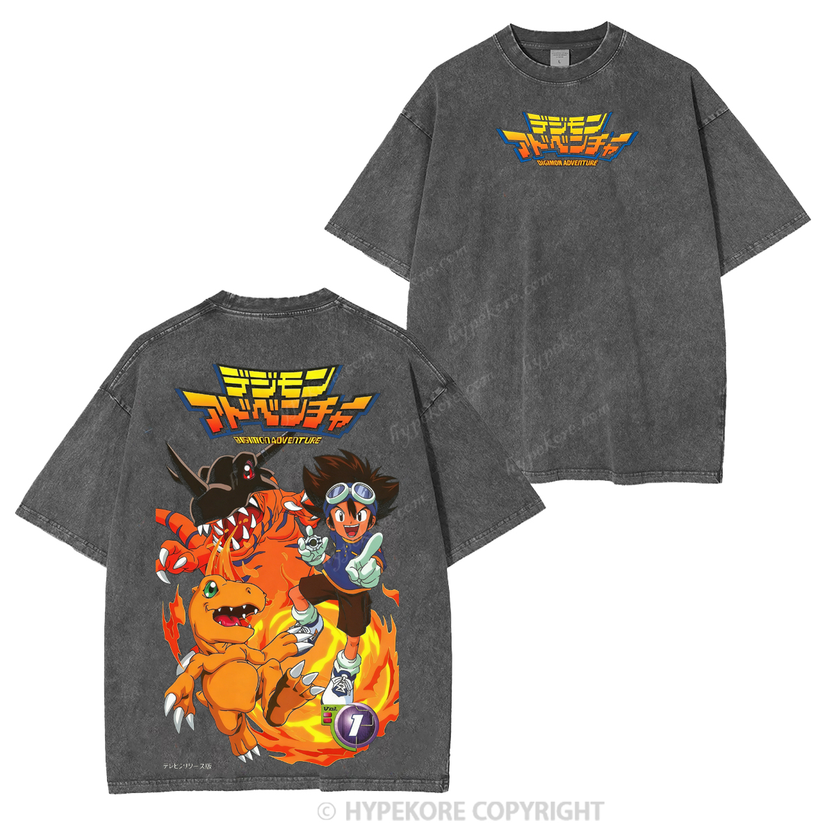 digimon Unisex Washed T-shirt