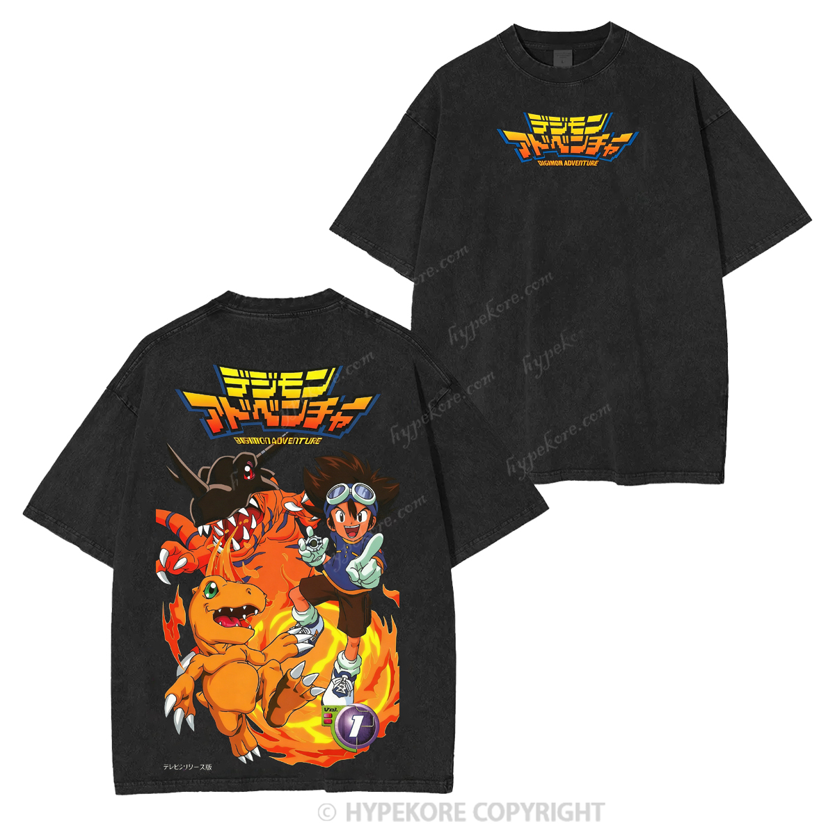 digimon Unisex Washed T-shirt